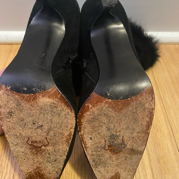 Vintage Stuart Weitzman rabbit fur trimmed booties - Picture 5 of 5